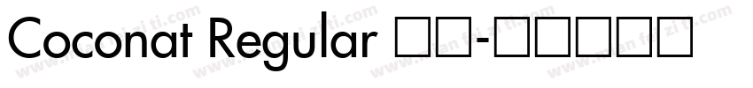 Coconat Regular 常规字体转换